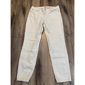 J. Crew Womens Stretch White Denim Jeans Size 28/28 Slim Fit Classic Style FLAW